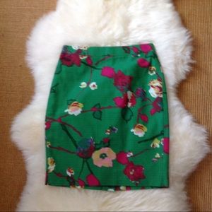 JCREW FLORAL PENCIL SKIRT